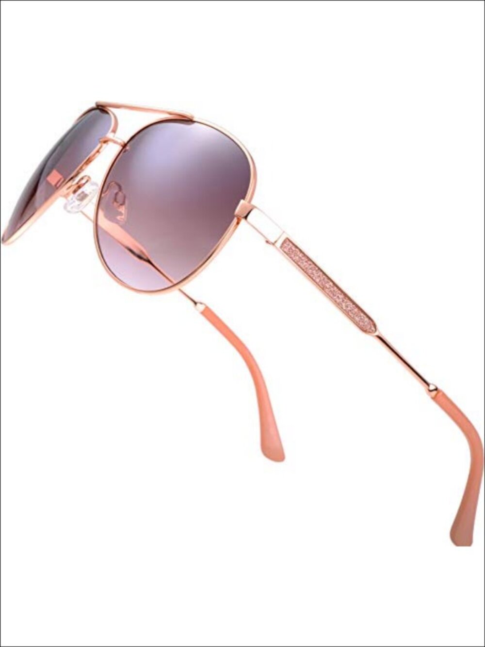 UV400 Aviator Half-Frame Sunglasses with Gift Box